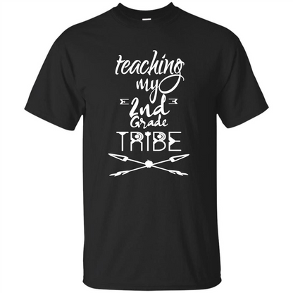 Back To School T-shirt Teaching My Second Grade Tribe Black