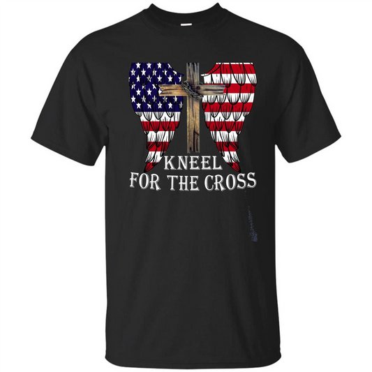Stand For The Flag Kneel For The Cross T-Shirt Black