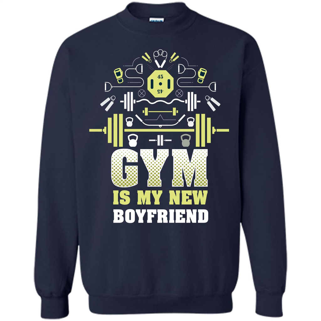 Gym Girl T-shirt Gym Is My New Boyfriend Navy