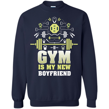 Gym Girl T-shirt Gym Is My New Boyfriend Navy