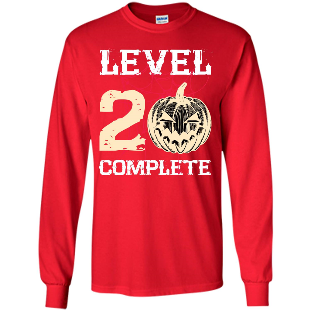 Halloween T-shirt Level 20 Complete Red