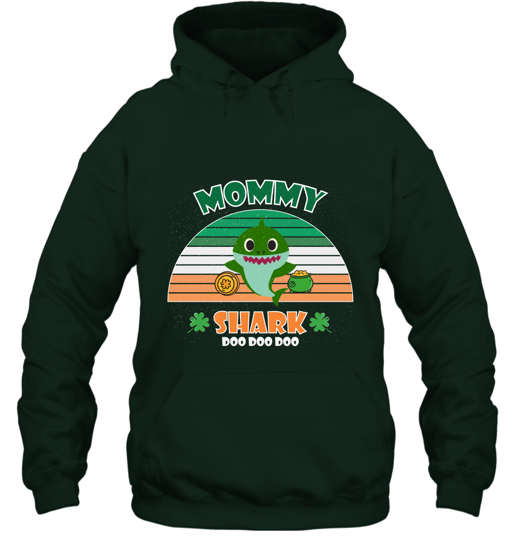 Irish Mommy Shark Saint Patricks Day Family Shirt Hoodie Forest