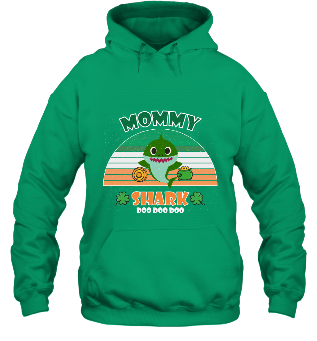 Irish Mommy Shark Saint Patricks Day Family Shirt Hoodie Irish