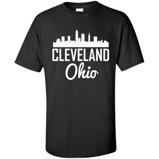 Cleveland Ohio Skyline T-shirt Black