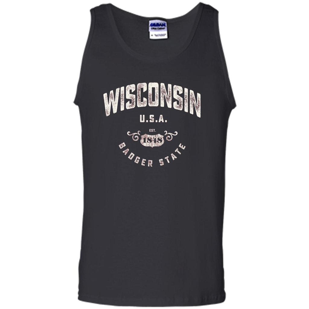Wisconsin Badger State T-shirt Black