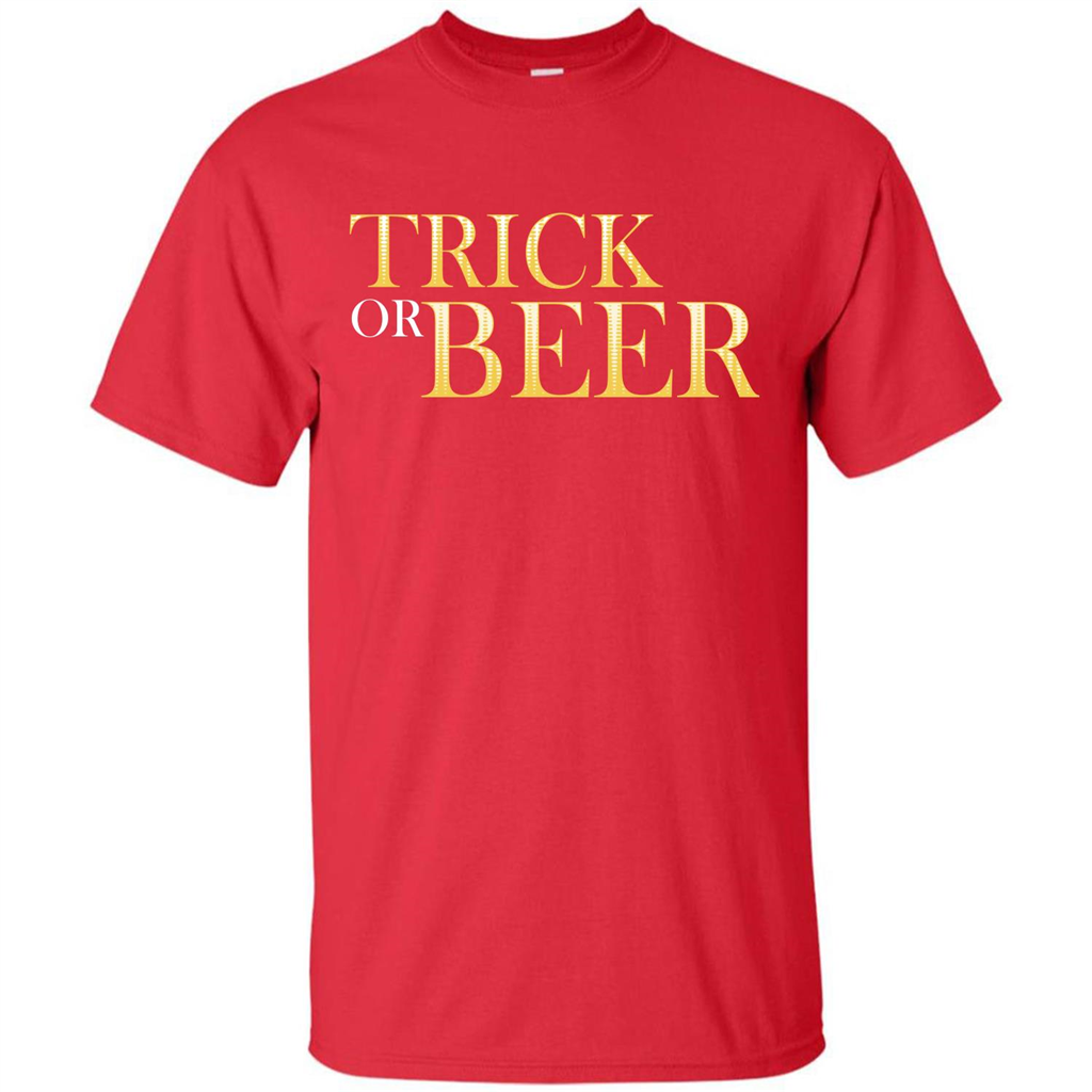 Beer T-shirt Trick Or Beer T-shirt Red