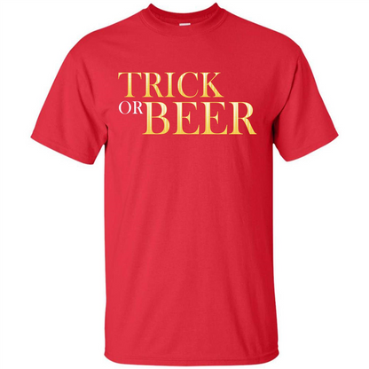 Beer T-shirt Trick Or Beer T-shirt Red