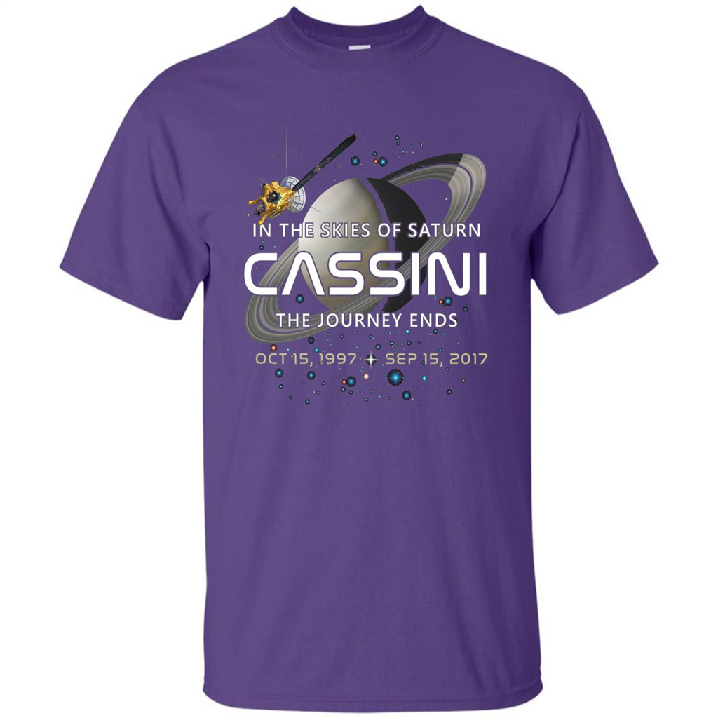 Cassini Spacecraft End Of Mission At Saturn T-Shirt Purple