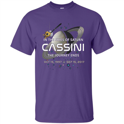 Cassini Spacecraft End Of Mission At Saturn T-Shirt Purple