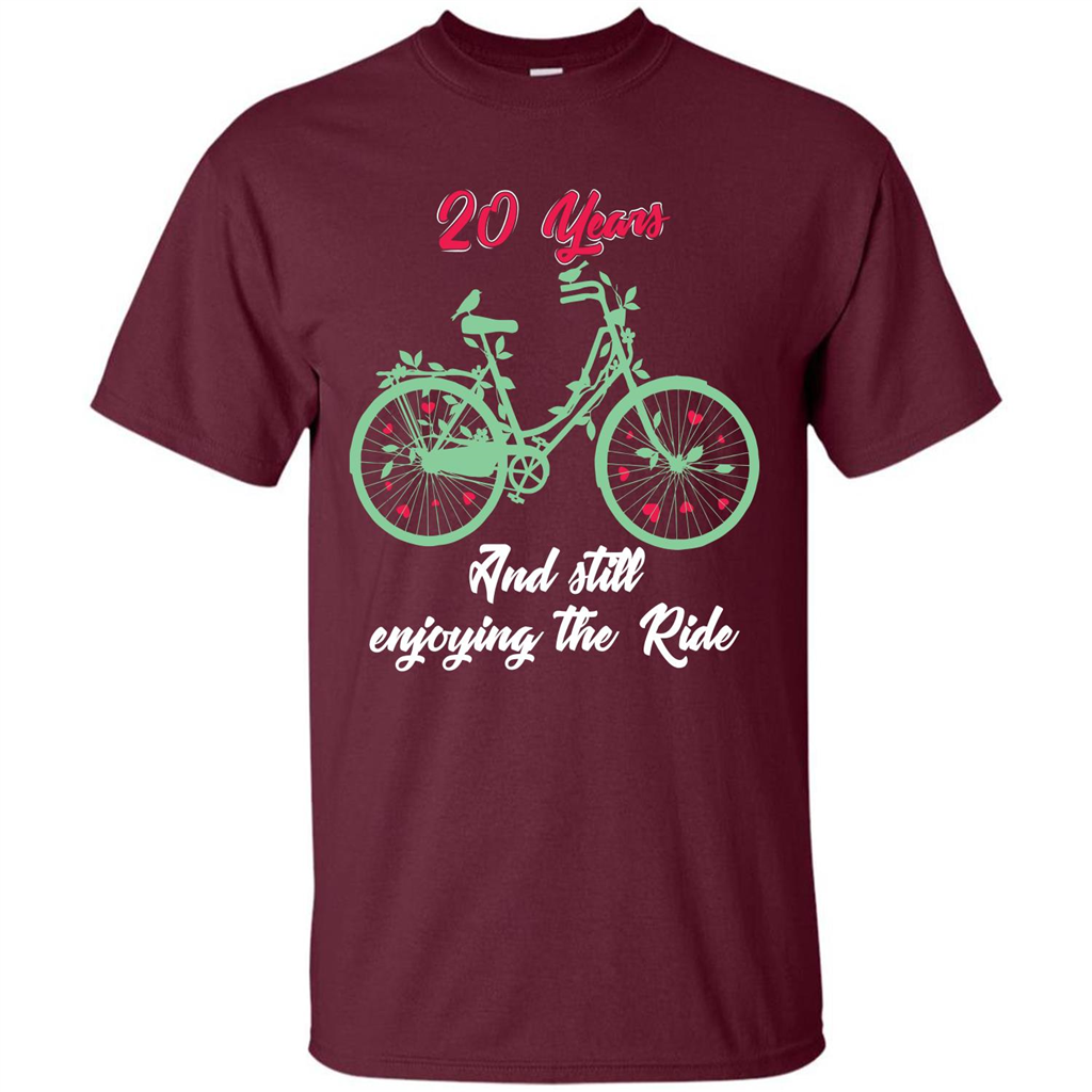 Anniversary T-shirt 20 Years And Still Enjoying The Ride Maroon