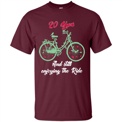 Anniversary T-shirt 20 Years And Still Enjoying The Ride Maroon
