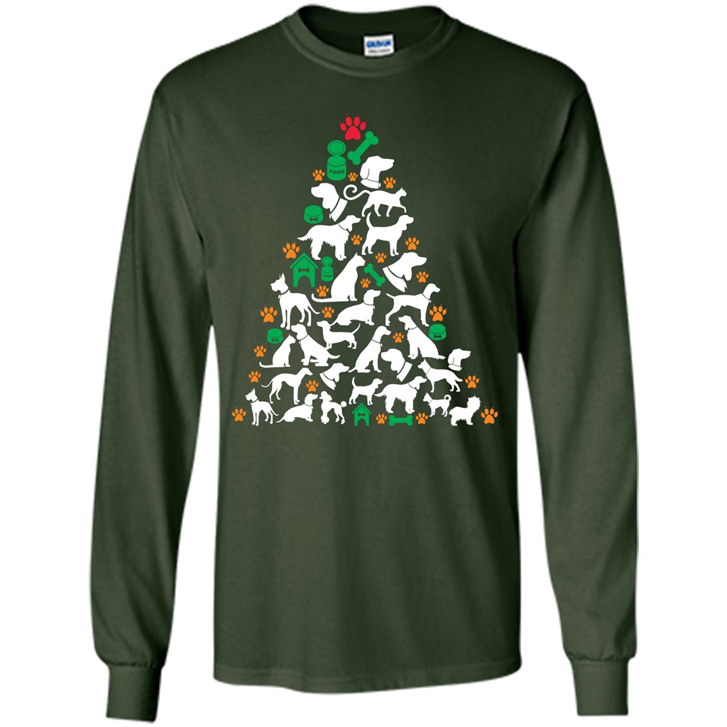 Christmas T-shirt Dog Lover Person Christmas Tree T-shirt