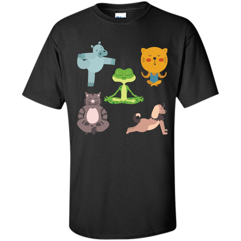 Yoga Animals T-shirt Sphynx Yoga Black