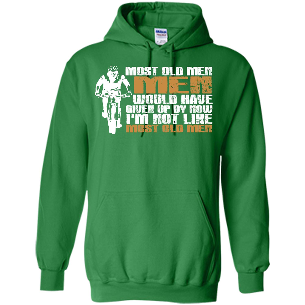 Bicycle Man T-shirt Most Old Men Would Have Given Up By Now I'm Not Like Most Old Men Irish Green