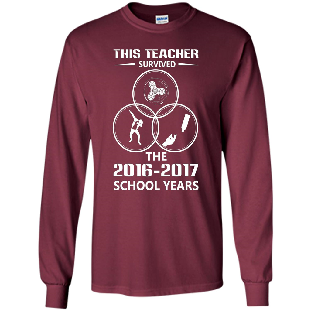 This Teacher Survived The 2016 2017 School Years T-shirt Maroon