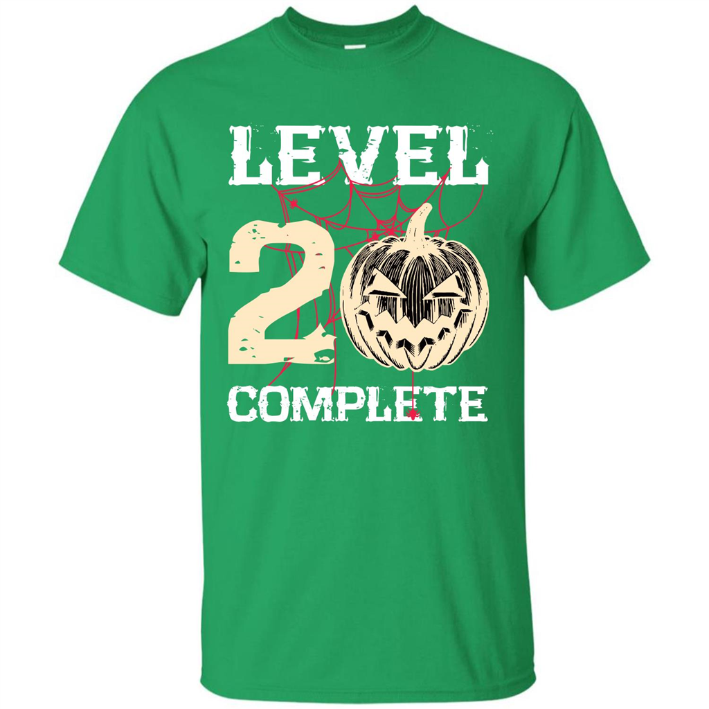 Halloween T-shirt Level 20 Complete Irish Green