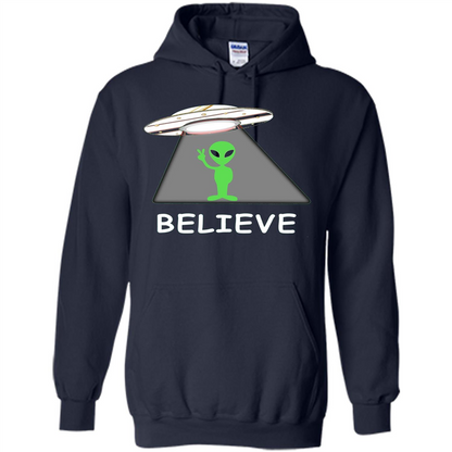 I Believe Alien T-shirt New Cool UFO T-shirt Navy