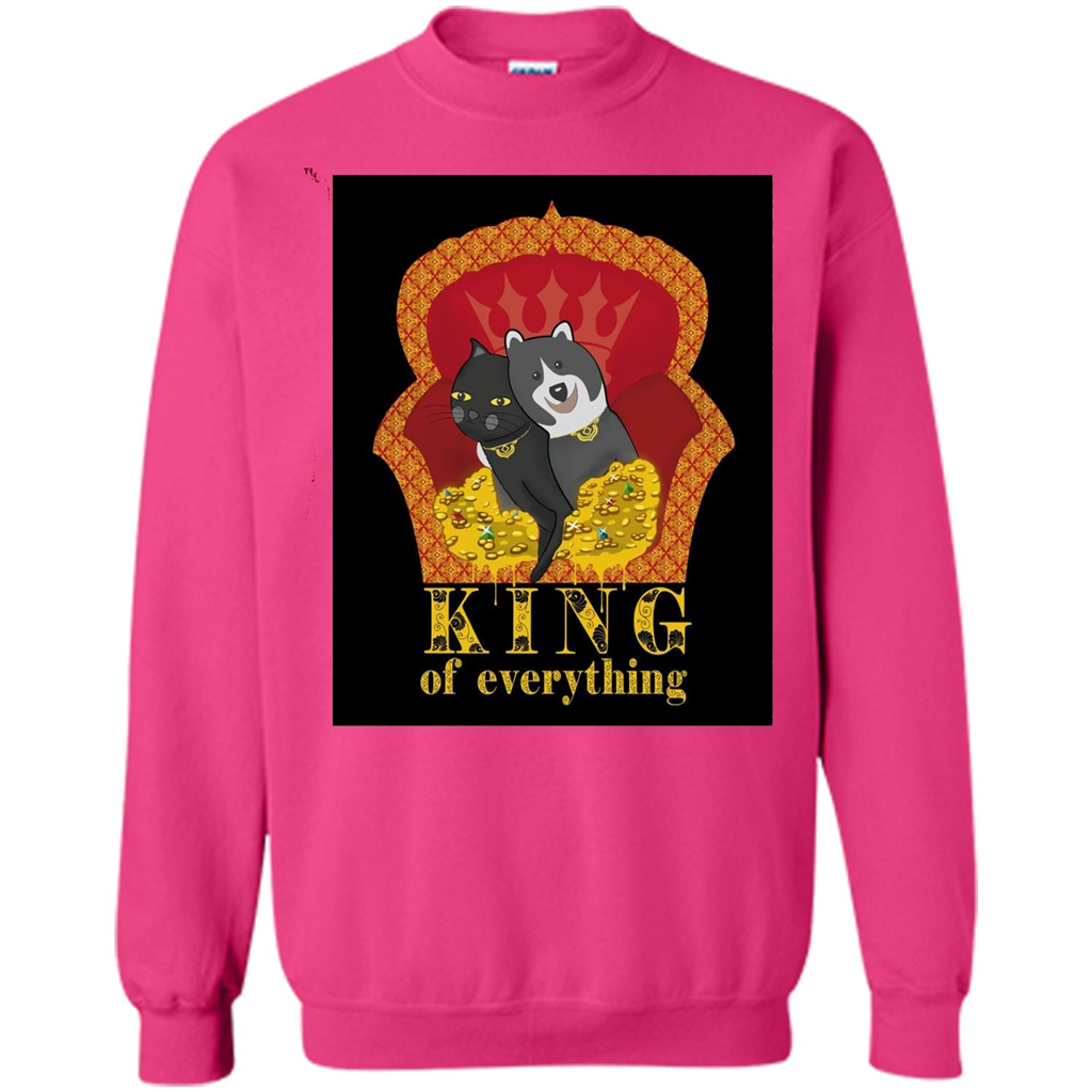 Cats And Dogs Lovers T-shirt King Of Everything Heliconia