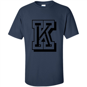 Letter K Initial T-Shirt for Names or Spelling Words