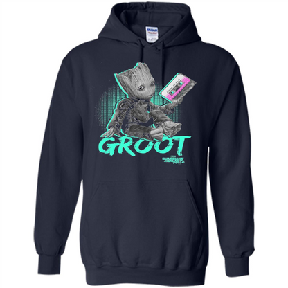 Marvel Groot Guardians of Galaxy 2 Mix Tape Graphic T-Shirt Navy
