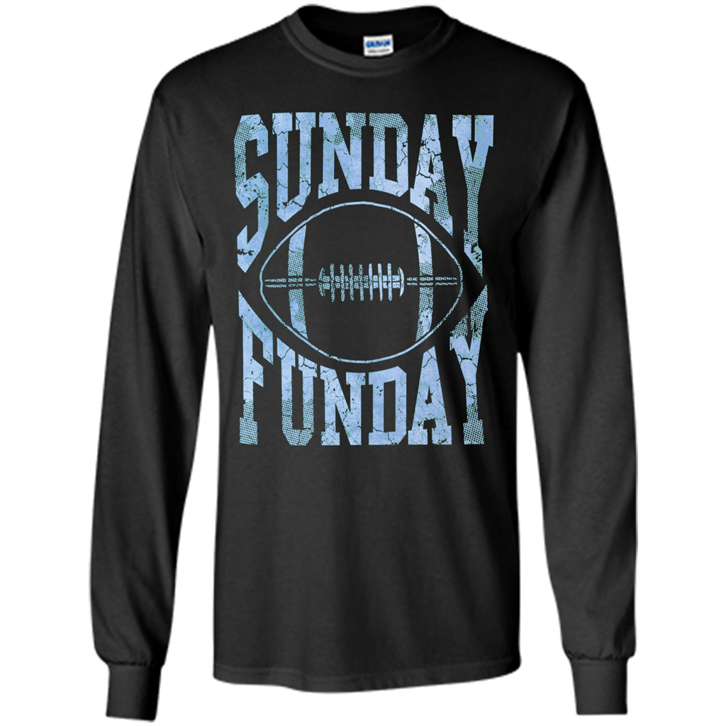 Football T-shirt Sunday Funday Football SeasonT-Shirt Black