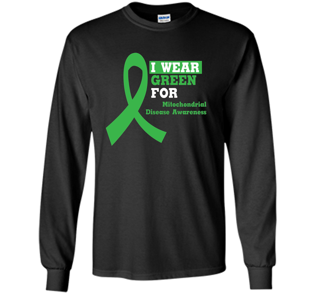 I Wear Green Mitochondrial Disease Awareness Strong T-shirt Black