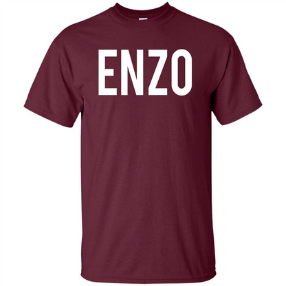 Enzo T-Shirt - Cool New Funny Name Maroon