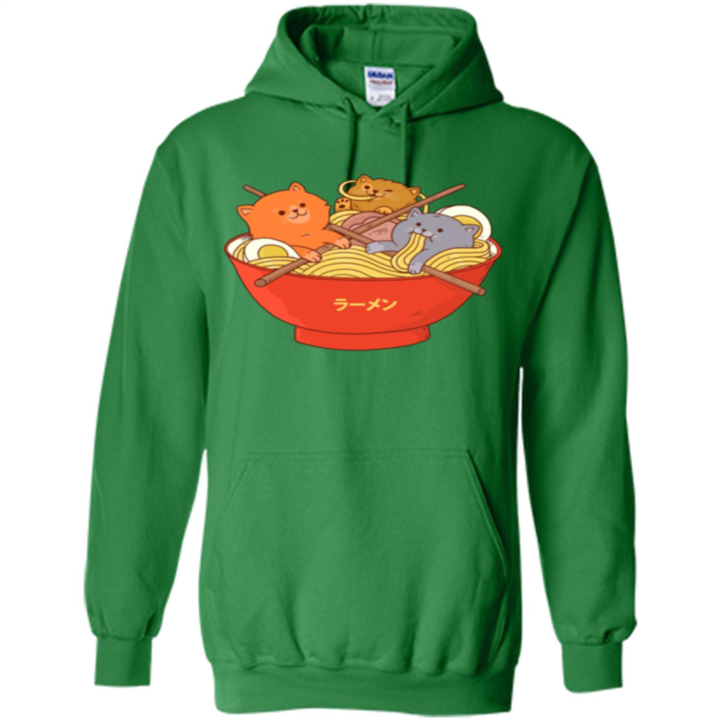 Ramen Noodles And Cats T-shirt Irish Green