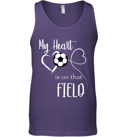 My Heart Is On That Field Soccer Shirt Tank Top Tank Top Purple