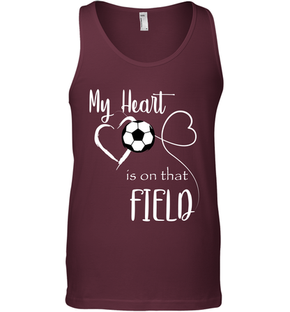 My Heart Is On That Field Soccer Shirt Tank Top Tank Top Maroon