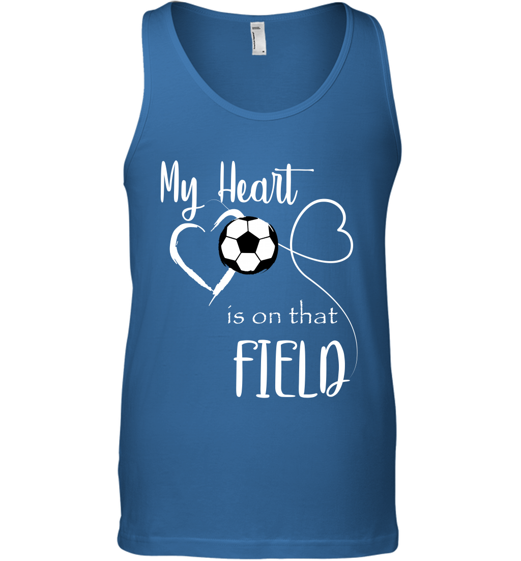My Heart Is On That Field Soccer Shirt Tank Top Tank Top Royal