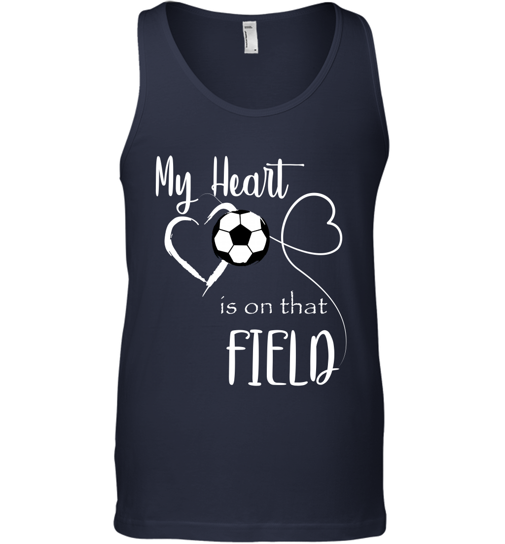 My Heart Is On That Field Soccer Shirt Tank Top Tank Top Navy