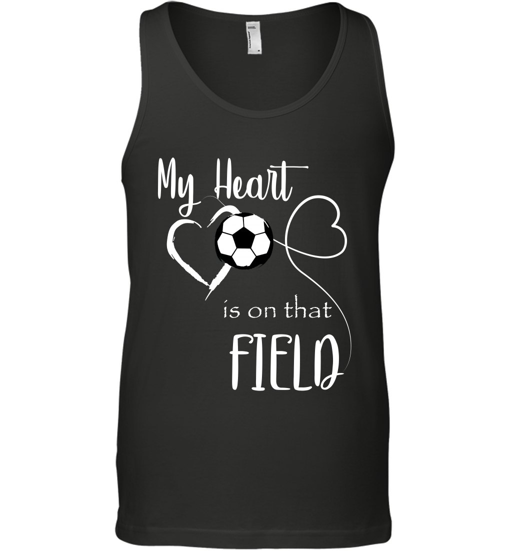 My Heart Is On That Field Soccer Shirt Tank Top Tank Top Black