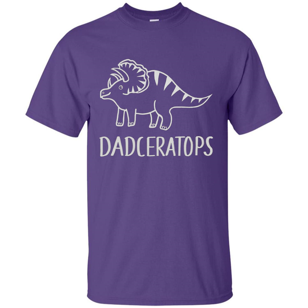 Dinosaur Family Triceratops T-shirt Purple