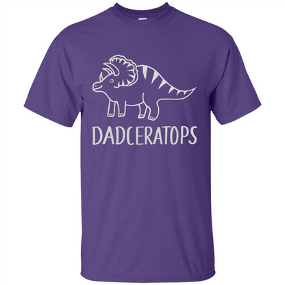 Dinosaur Family Triceratops T-shirt Purple