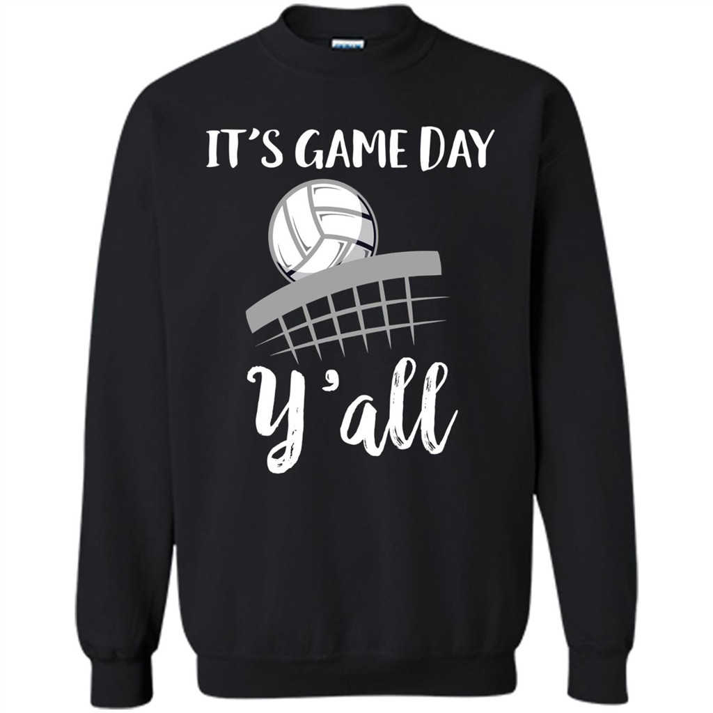 Volleyball Lovers T-shirt It's Game Day Y'all Tshirt Black