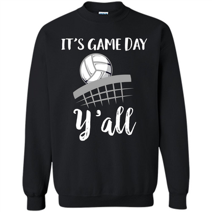 Volleyball Lovers T-shirt It's Game Day Y'all Tshirt Black