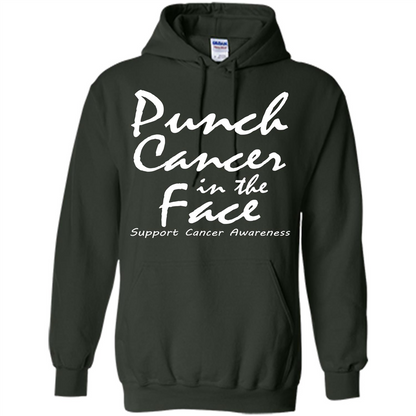 Support Cancer Awareness In The Face T-shirt Forest Green
