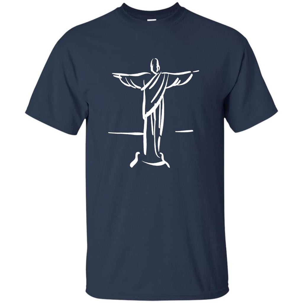 Brazil Christ The Redeemer - Cristo Redentor Brasil T-shirt Navy