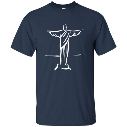 Brazil Christ The Redeemer - Cristo Redentor Brasil T-shirt Navy