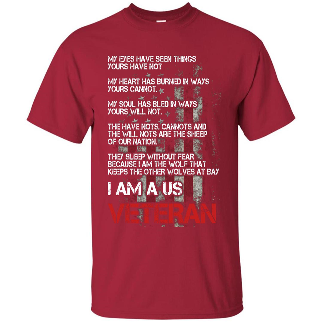 Military T-shirt I Am A Us Veteran T-shirt Cardinal