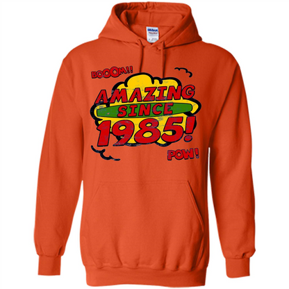 Birthday Gift T-shirt Amazing Since 1985 T-shirt Orange