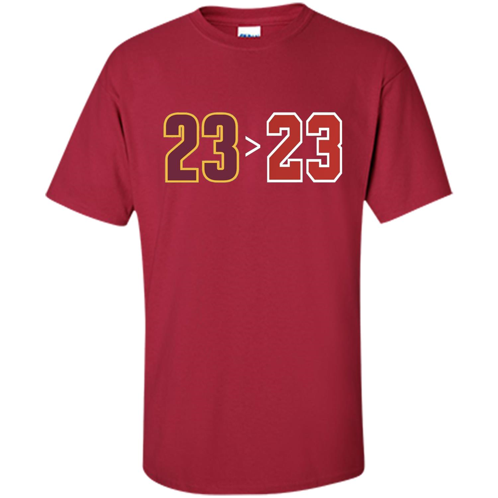 Basketball T-shirt 23 Is Greater Than 23 Cardinal