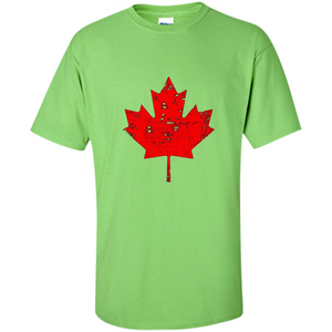 Canada Day T-Shirt. Canada Maple Flag Distressed T-shirt