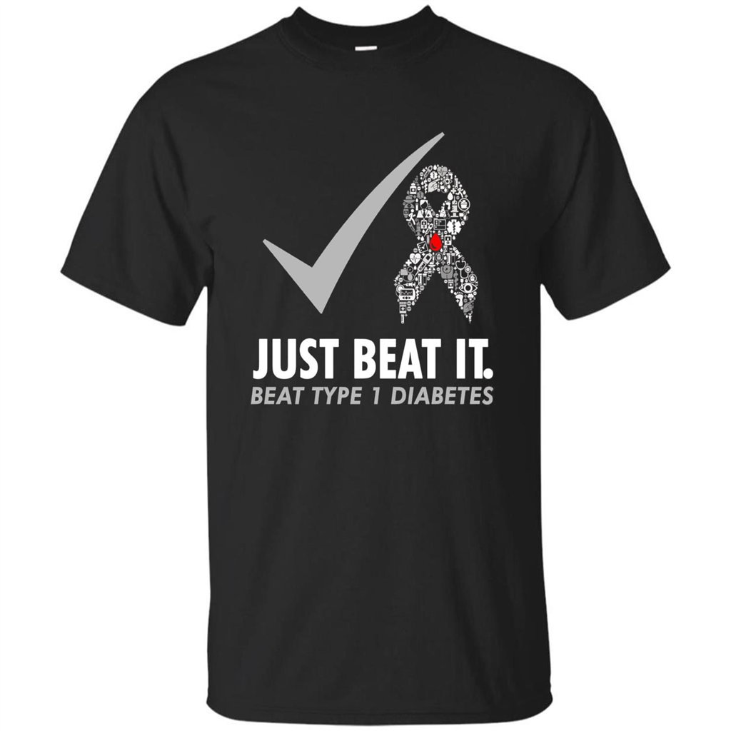 Just Beat It T-shirt Beat Type 1 Diabetes Black