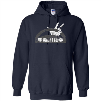 The Jeep Wave You Get It or You Don't Distressed T-Shirt Navy