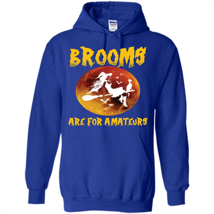 Halloween T-shirt Brooms Are For Amateurs T-shirt Royal