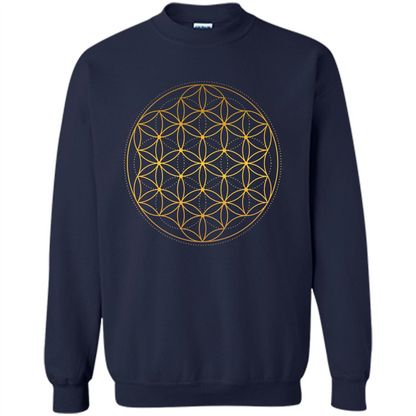 Beautiful Gold Sacred Geometry T-shirt Navy