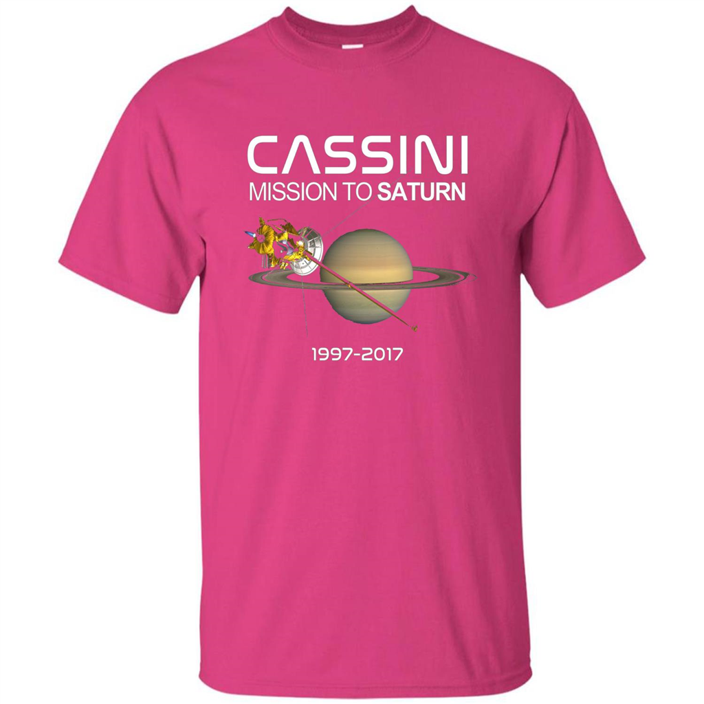 Cassini Mission to Saturn Space T-Shirt Heliconia