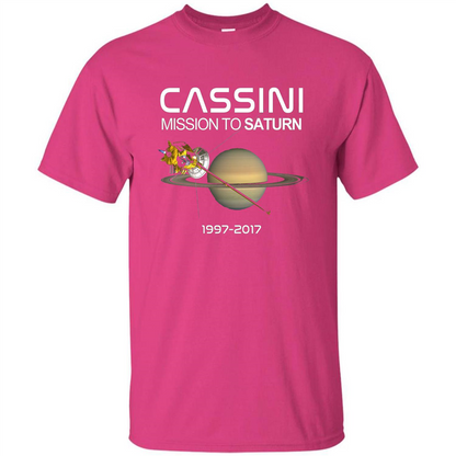 Cassini Mission to Saturn Space T-Shirt Heliconia